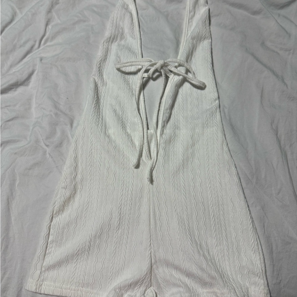 SHEIN White Textured Bodysuit